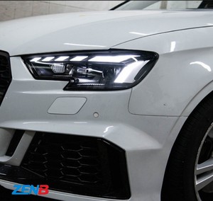 Conjunto de Faros Delanteros para Audi A3 2013-2016, Actualización a Estilo RS, Nuevas Luces LED de Circulación Diurna con Señal de Giro Secuencial, Luces de Proyección - Product Image 3