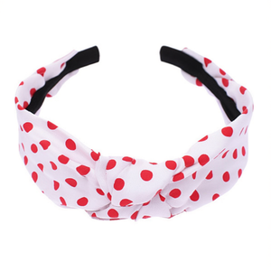 Bandeau à pois Angelina avec nœud, largeur 3 cm, réglable, pour femmes et filles, accessoire de mode - Product Image 1