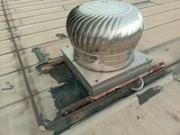 Ventilateur d'évacuation automatique à énergie éolienne en acier inoxydable pour toiture