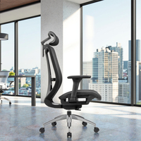 Chaise de jeu moderne à prix réduit 2024, mobilier de bureau, cadre de dossier réglable, ergonomique, entièrement en maille, base en alliage d'aluminium pivotante