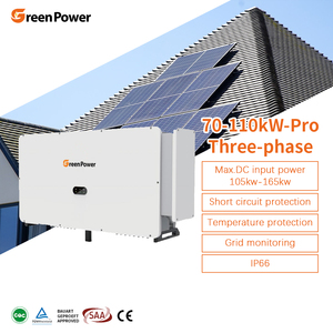 Greenpower 70kw Ip66 75KW 90kw 100KW 110kw เอาต์พุตพลังงานแสงอาทิตย์สามเฟสบนกริด Asp-70-110ktlc-pro 70kw Ip66พลังงานสีเขียว - Product Image 1
