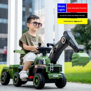 Nieuwe Stijl Elektrische Ride-On Graafmachine Voor Kinderen 2-4 Jaar Op Afstand Bestuurbare Oplaadbare Abs Plastic Groot Bouwvoertuig - Product Image 3