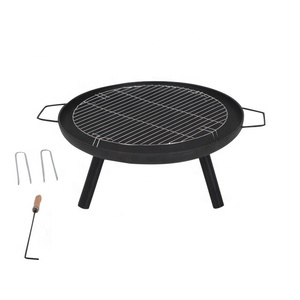 Brasero Portátil para Exteriores, Nuevo Diseño de Acero, Altura Ajustable para Leña y Carbón, Barbacoa Metálica para Asar - Product Image 2