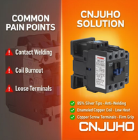 Contacteur de commande de circuit 32A 220V, contacteur magnétique électrique AC, contacteur à performance stable pour panneaux de commande