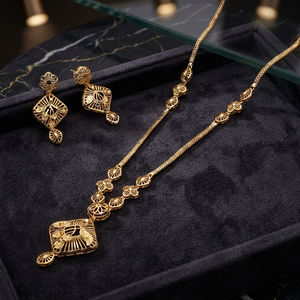 Wholesale 14K18K24K Gold Filled Fashion <b>Necklaces</b> Traditional Turkish Design <b>Long</b> Jewelry Set Dubai Style Jewelry Oro Joyeria - Product Image 4