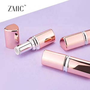 Tubi di rossetto vuoto oro rosa balsamo per le labbra tubi di olio di spruzzatura triangolare metallico forme di prisma rossetto tubi in una classe da soli - Product Image 4