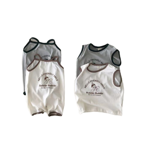 <span class=keywords><strong>Combinaison</strong></span> à jarretelles décontractée en tricot 100% coton pour bébé unisexe, tenue d'été, barboteuse polyvalente pour bambin de <span class=keywords><strong>surf</strong></span> - Product Image 2