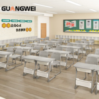 Meubles de classe GUANGWEI, design moderne, bureau d'étudiant réglable, table et chaise d'étude pour le collège