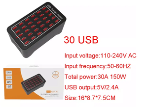 150W Multi Port <strong>USB</strong> <strong>Charging</strong> <strong>Station</strong> 10/20/30 Ports, High Power Smart <strong>USB</strong> Fast Charger Hub for Phone Office Restaurant School - Product Image 6
