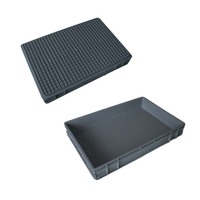 930-140 930*620*140mm Bacs de manutention en plastique robustes EU empilables pour entrepôt, caisses de rangement rectangulaires