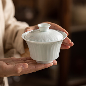 Guanlan Gaiwan Teacup Yingqing Porcelain Heat Resisting Kung Fu <b>Tea</b> <b>Set</b> Household Brewing Bowl - Product Image 5
