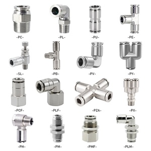 4 6 8 10 12 14 16mm Brass Nickel Stainless Steel Pneumatic Part Cylinder Air Fitting <b>Quick</b> Pipe <b>Connector</b> Manufacture - Product Image 2