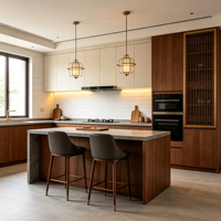 Meubles minimalistes sur mesure en MDF pour toute la maison, armoires blanches sans poignées, étagères intégrées avec éclairage LED, présentoir encastré, salon, chambre à coucher