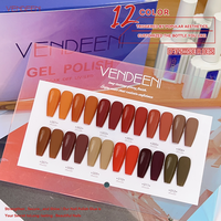 Vendeeni ensemble de vernis à ongles gel à bas quantité minimale de commande 6 pièces marque privée vernis à ongles uv logo personnalisé vernis à ongles permanent professionnel