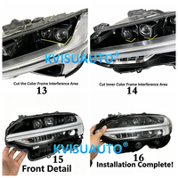 Support de montage pour projecteur de phare de voiture CQL 1,5 pouce, support de rétrofit pour lentille LED de phare pour Volvo S90 V90 2017-2023