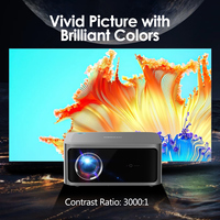 Projecteur intelligent LED LCD 4K X5 en gros avec haut-parleurs stéréo HIFI intégrés pour cinéma maison, présentations professionnelles et films en extérieur