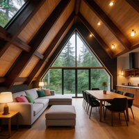 Maison préfabriquée de luxe en aluminium de style nordique moderne de haute qualité, fabrication directe d'usine ANCSEM, pour maison de vacances
