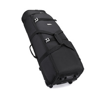 Tas Bowling Olahraga 3 Bola Custom dengan Roda, Kompartemen Sepatu Terpisah, Kapasitas Ultra Besar, Tas Troli 29" (Roda Tetap)