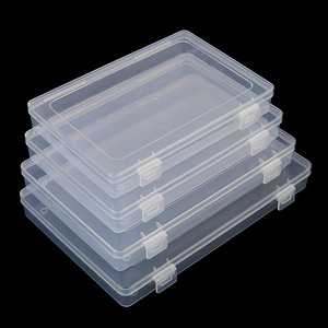 Caja de Almacenamiento de Plástico Transparente, Rectangular, con Tapa, para Joyería, Papelería, Embalaje, Tamaño 20.5-26 - Product Image 4