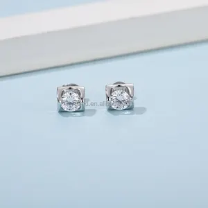 Zeldzaamheid Hart 0.5ct Diamanten Oorbellen Studs En Jongens Oorbellen Voor Jongens 925 Sterling Zilver Luxe Vvs Moissanite Oorbellen