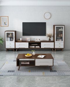 High Quality Natural Solid Wood <b>Tall</b> Side Cabinet with Glass Door, Living Room Bedroom Storage Cabinet - Product Image 4