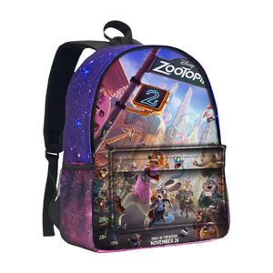 Mochila <span class=keywords><strong>Linda</strong></span> New Zootopia2 3D Estereoscópica con Diseño de Cielo Estrellado, Mochila Escolar de Gran Capacidad con Diseño de Ciudad Animal Loca - Product Image 2