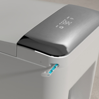 Toilette intelligente moderne de luxe avec chauffage électrique, bidet automatique, lavage cyclonique, fixation au sol pour salle de bain