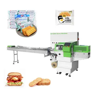 Bäckerei Small Food Die beste automatische manuelle Burger Croissant Brot Kuchen Cookie Sandwich Pack Maschine für Cookie