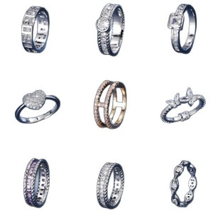 Anillos de aleación de lujo Resoul con circonita, anillos resistentes al deslustre, joyería de moda para damas, anillos para uso diario. - Product Image 5