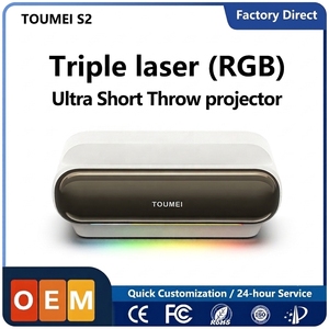 Projecteur à ultra courte focale au prix d'usine, 0.22:1, mise au point automatique TOF, HDR10+, prise en charge <span class=keywords><strong>4K</strong></span>, projecteurs laser UST, fournisseur OEM ODM - Product Image 1