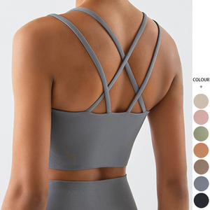 Soutien-gorge de sport pour femmes et filles, <span class=keywords><strong>Fitness</strong></span>, course à pied, Yoga, Tops, Logo personnalisé, grue, exercice d'entraînement, femmes - Product Image 1