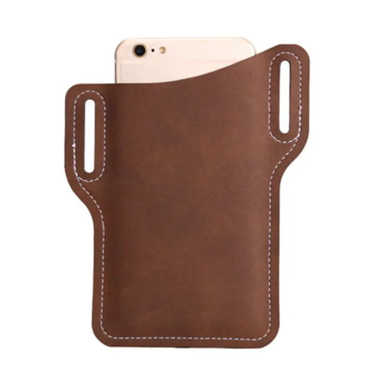 hot sale tactical men leather cell phone holster universal phone belt clip holster phone case waist belt bag