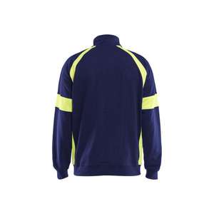 BLAKLADER - 356711588933XXL Sudadera Hi-vis con cremallera completa Azul marino/Amarillo-EAN 7330509917237 WORK HOODIES - Product Image 2