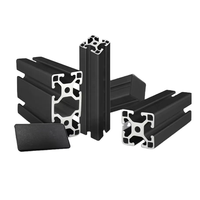Profilé d'extrusion en aluminium industriel 20*20mm, norme européenne 2020, anodisé 6063, rainure en V, rainure en T, pièce usinée CNC