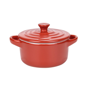 Plats et moules à pâtisserie de haute qualité fabriqués en Chine, ramequins en céramique avec couvercle, 7 oz, mini <span class=keywords><strong>cocotte</strong></span> ronde pour four - Product Image 2