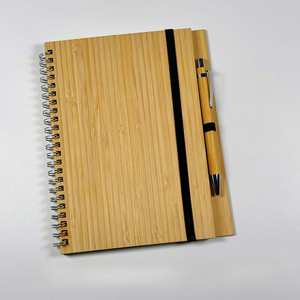 Graduation Gifts Recycled Bamboo Notebook with Ballpoint Pen - Custom Eco Diary for Students, Writing, Arts & Crafts - Product Image 2