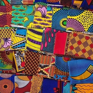 <span class=keywords><strong>Pagne</strong></span> <span class=keywords><strong>en</strong></span> Tissu 100 % Polyester Imprimé Wax Africain pour Robe, Mariage et Textile de Maison - Product Image 2