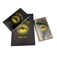 Cartes de tarot Oracle personnalisées, boîte magnétique, papier d'art 350 g/m², finition brillante, design luxueux - 78 cartes standard pour lecture spirituelle, logo personnalisé