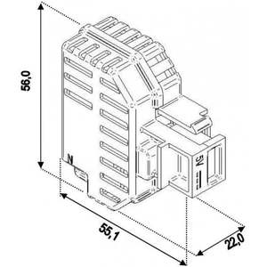 Alimentation électrique Fanton 82891 Keystone avec prise USB-A 2.1A noire encastrable pour appareils électroménagers - Product Image 4