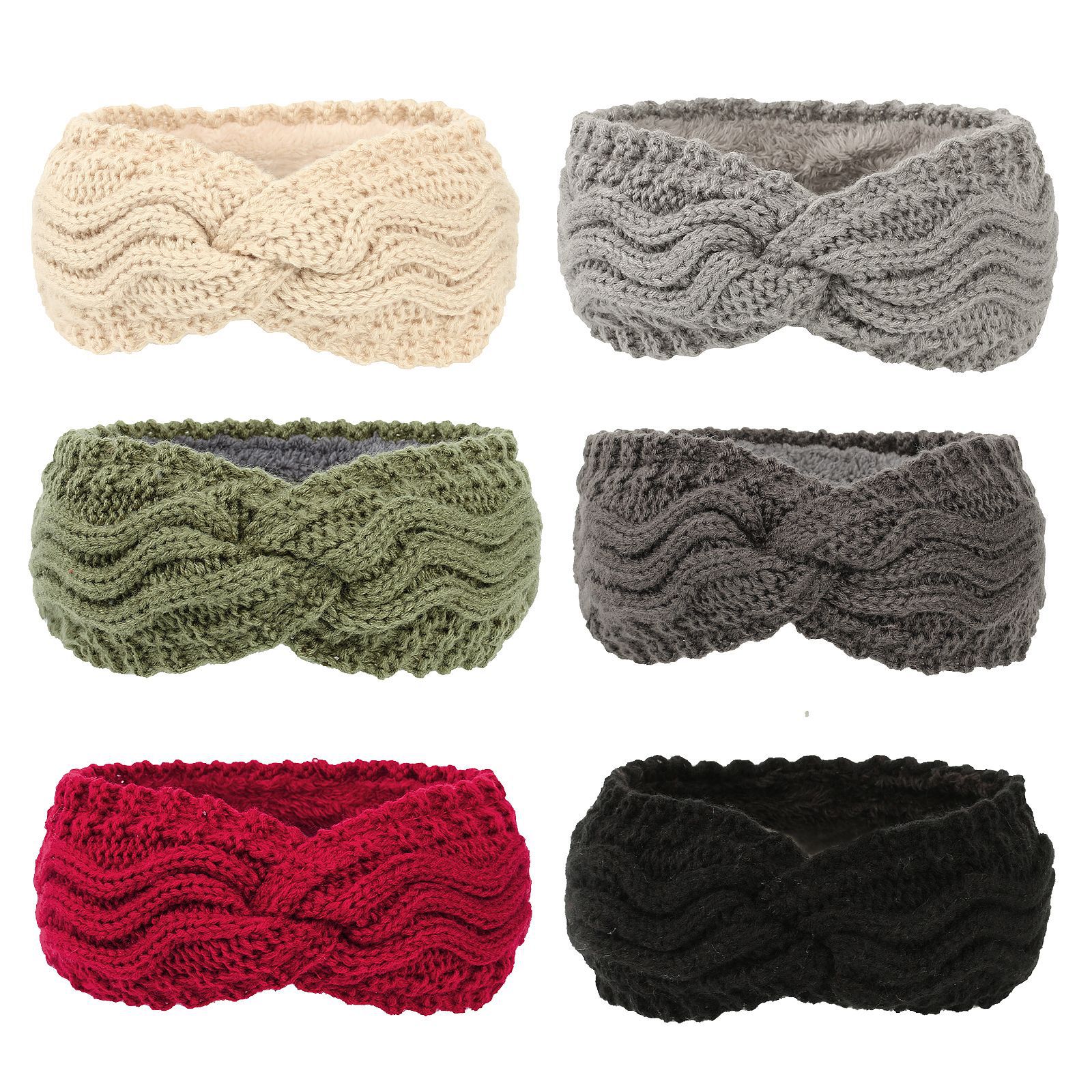 Aazon.co: 4 Pieces Knit Headbands Winter Ear Warers Crochet Knit