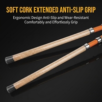 Canne à pêche haute teneur en carbone, action ultra-durcisée pour la pêche au blackfish, longueur pliée 62 cm, 230 g, légère et portable pour le voyage