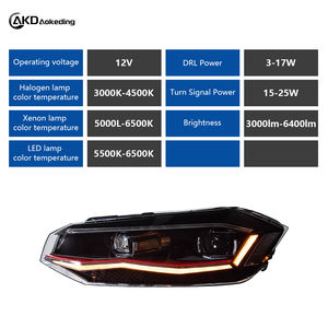 Farol LED Automático <span class=keywords><strong>AKD</strong></span> para VW Polo 2019-2024 com Sinal de Direção Sequencial, Novo, Lente Dupla Colorida, Animação de Inicialização - Product Image 6