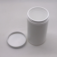 Pot en plastique HDPE de 600 ml/cc/20 oz avec bouchon à vis, bouteille en plastique à large ouverture, grand cylindre en plastique de qualité alimentaire