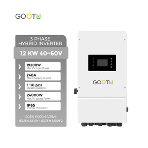 <span class=keywords><strong>GOOTU</strong></span> Nouveau onduleur solaire hybride triphasé basse tension IP65 10KW 12KW 12Kva avec module WiFi et contrôleur de charge solaire MPPT - Product Image 1