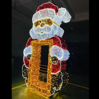 Mayorista Impermeable Personalizado Marco de Fotos Grande Motivo Luces 2D LED Navidad Papá Noel Fotomatón para Exhibición de Navidad al Aire Libre