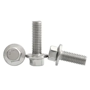 Perno con brida Allen 6mm gb7380.2 proveedores surtido de pernos métricos Acero inoxidable M8 tornillo de cabeza de brida de rosca fina