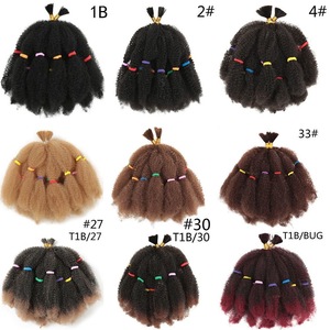 12 Inch <b>Afro</b> Kinky Bulk <b>Hair</b> High Temperature Fiber Marley Twist Crochet <b>Braiding</b> Extensions <b>for</b> Any Style - Product Image 4