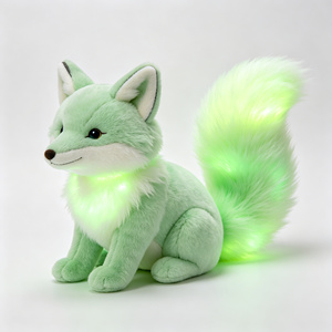 Peluche renard qui brille dans le noir, renard en peluche lumineux sans piles, vente en gros OEM, peluche douce personnalisée pour enfants, poupée en peluche pour dormir - Product Image 1