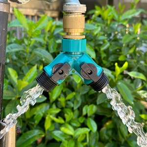 Conector de agua en forma de Y para jardín, divisor de ABS roscado de 1/2 pulgada con válvulas para riego - Product Image 2