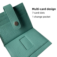 Dompet Kartu Kulit Sapi Portabel Model Terbaru 2026 Desain Multi-Kartu Dengan Ritsleting Halus